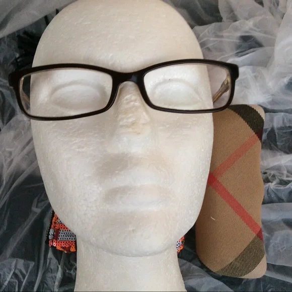 Burberry Brown Rectangle Optical Eyeglasses Frames - Picture 2 of 11